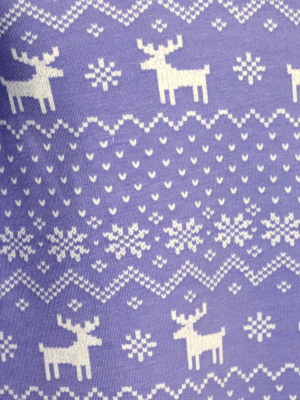 Платье "Зимний узор" - Размер 110 - Цвет фиолетовый - Картинка #4